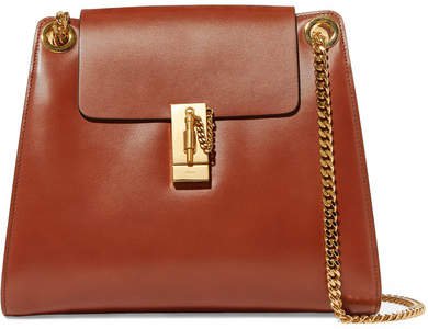Annie Leather Shoulder Bag - Brown