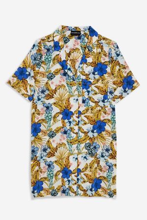 Palm Bowling Shirt Dress | Topshop