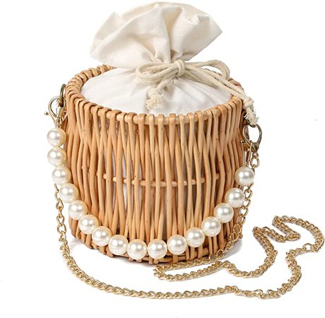 Amazon.com: Straw Beach Bags For Women Summer Clutch Rattan Woven Wicker Purse Crochet Tote : Clothing, Shoes & Jewelry