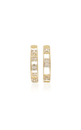 Clarity 18k Yellow Gold Diamond Hoop Earrings By Mindi Mond | Moda Operandi