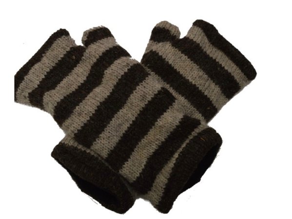 striped gloves