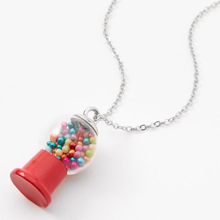Red Gumball Shaker Pendant Necklace | Claire's