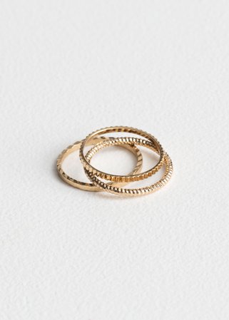 Other stories gold multi rings