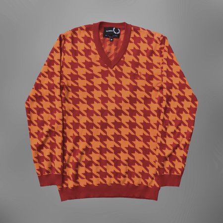 Raf Simons Fred Perry Houndstooth Knit Sweater — sickboyarchive.