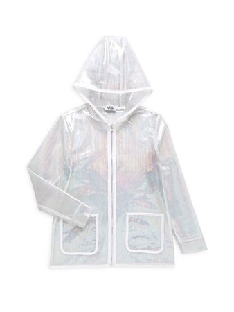 MIA New York Girl's Holographic Raincoat | SaksFifthAvenue