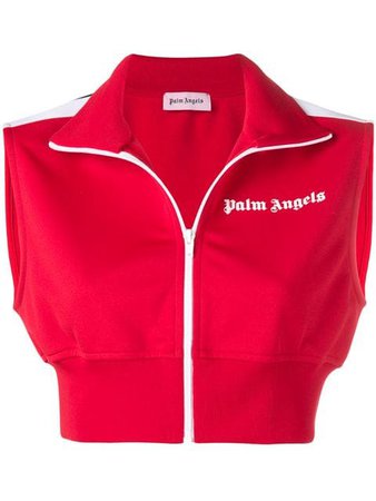 Palm Angels cropped zipped gilet $305 - Shop SS19 Online - Fast Delivery, Price