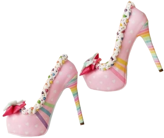 pastel candy platform high heels