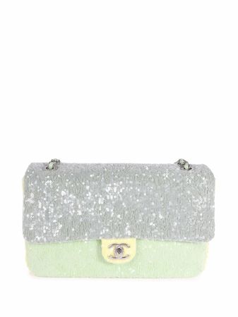 Chanel Pre-Owned Large Classic Flap Sequinned Shoulder Bag - Farfetch
