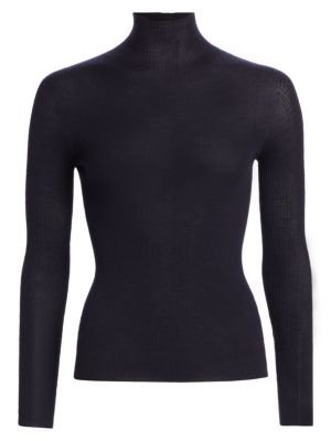 Prada - Cashmere & Silk Short-Sleeve Knit Turtleneck - saks.com