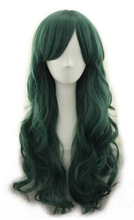 dark green wig
