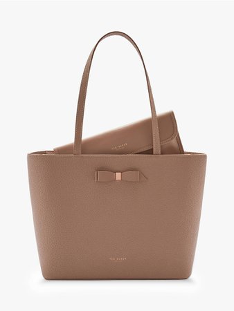 Ted Baker Jessica Bow Leather Shopper Bag at John Lewis & Partners