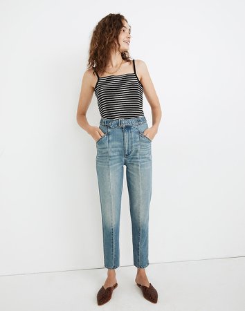High-Rise Tapered Jeans