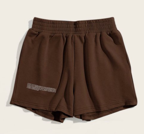 brown cotton shorts