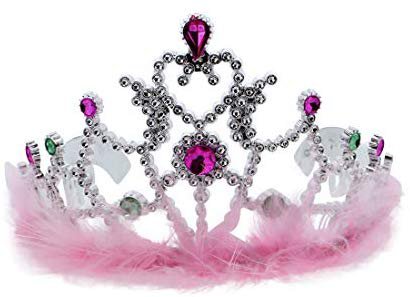 Amazon.com : Pink Princess Girls Dress Up Crown Tiara With Fur Set of 3 : Gateway