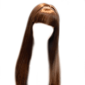 Brown Hair Bangs PNG Headband  [Jennie kim solo]