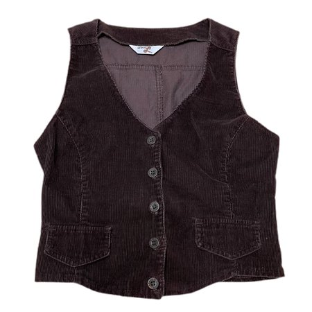 levis brown corduroy button up waistcoat vest