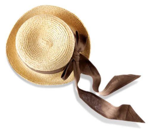 brown silk tie sun hat