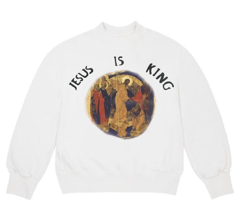 jesus is king white pullover