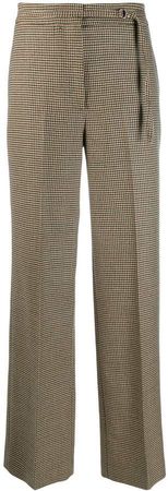 houndstooth wide leg trousers
