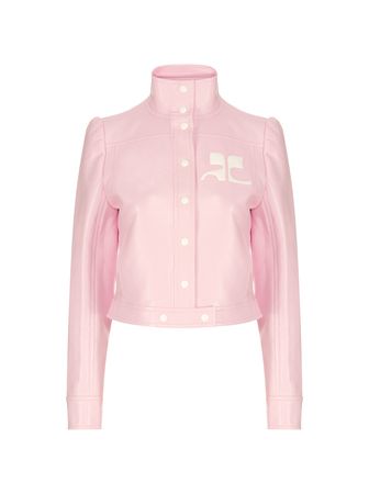 pink courreges vinyl jacket
