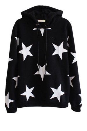 New Style Cozy Star Print Long Sleeve Hoodie | Harajuku fashion, Sweatshirts, Clothes