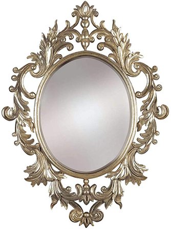Home Decorative Wood Oval Elegant Wall Mirror Ornate Vintage Style in Gold Color: Amazon.ca: Home & Kitchen