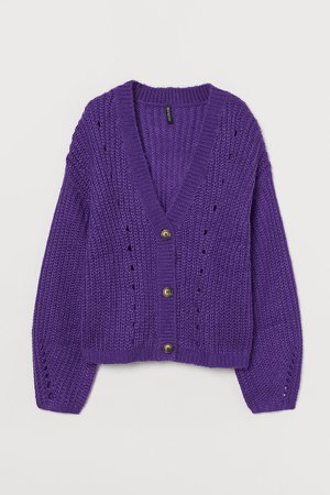 Knit Cardigan - Purple