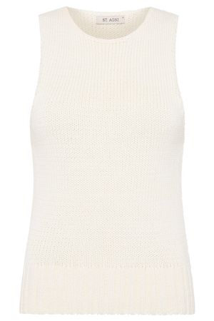 Ribbed-Trim Cotton-Blend Knit Tank Top By St. Agni | Moda Operandi