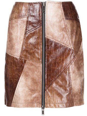 Andersson Bell Chloe faux-leather Patchwork Skirt - Farfetch
