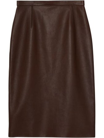 Burberry Lambskin Pencil Skirt 4560834 Brown | Farfetch