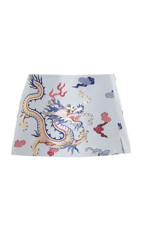 Attico Dragon Brocade Mini Skirt