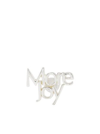 More Joy logo-plaque Brass Earrings - Farfetch
