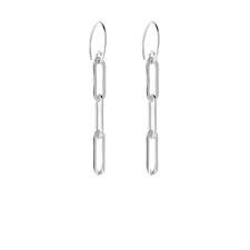 silver paperclip earrings - Google Search