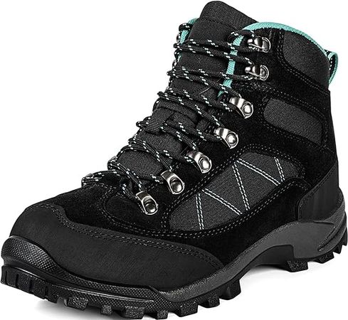 Amazon.com | @ R CORD Women's Waterproof Hiking Boots Slip Resistant Work Boots Tactical Boots Outdoor Hiking Shoes Black Size 8.5 | Hiking Shoes