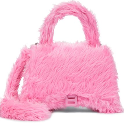 Balenciaga fluffy hourglass purse