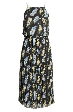 Sam Edelman Floral Pleated Midi Dress | Nordstrom