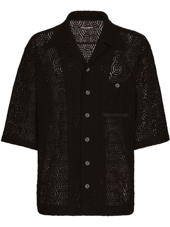 Dolce & Gabbana Cordonetto lace Hawaiian shirt
