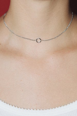 Silver Mini Circle Choker - Chokers - Jewelry - Accessories