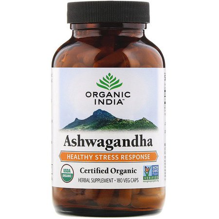 Organic India, Ashwagandha, 180 Veg Caps - iHerb