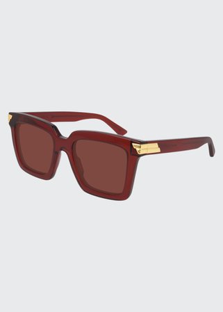 Bottega Veneta Chunky Square Acetate Sunglasses - Bergdorf Goodman