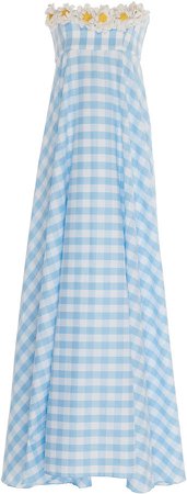 Leal Daccarett Cantare Gingham Cotton Dress Size: 0