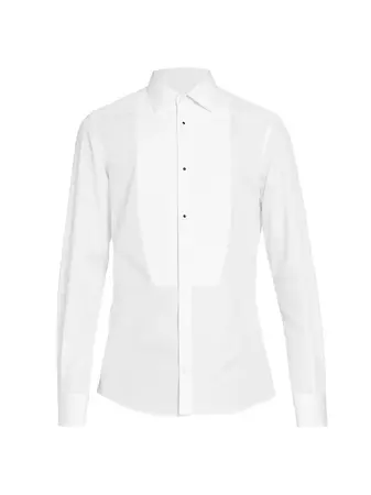 Shop Dolce&Gabbana Piqué Tuxedo Shirt | Saks Fifth Avenue