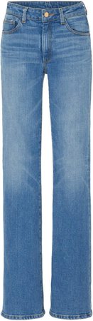 Brandon Maxwell High-Rise Straight-Leg Jeans Size: 2