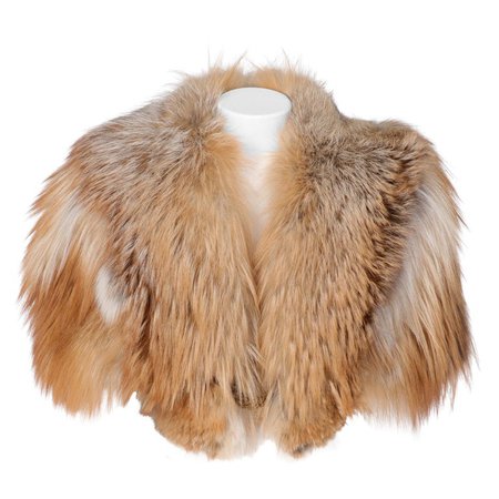 2000s Gianfranco Ferrè Golden Fox Fur Cape For Sale at 1stDibs