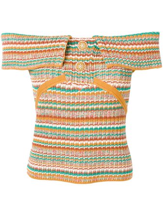 Chanel Pre-Owned Off-Shoulder Knit Top Vintage | Farfetch.com