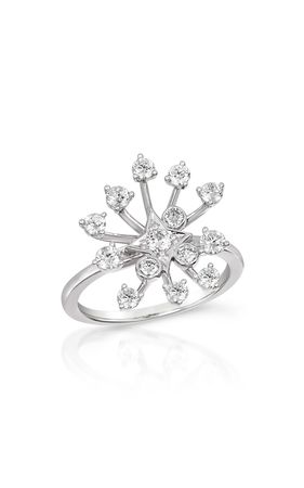 18k White Gold Luminus Diamond Ring By Hueb | Moda Operandi