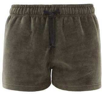 Phipps - High Cut Organic Cotton Velour Shorts - Womens - Khaki