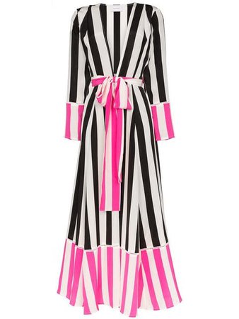 We Are Leone striped belted silk kimono jacket $707 - Buy Online SS19 - Quick Shipping, Price