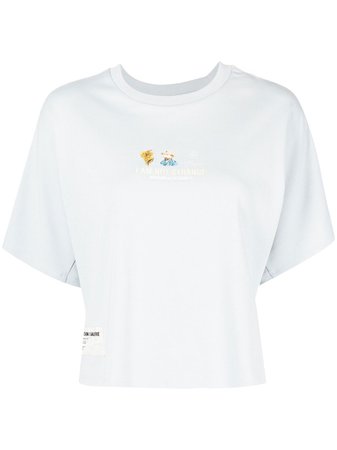 Musium Div. t-shirt Crop à Logo Brodé - Farfetch
