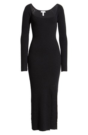 Leith Square Neck Long Sleeve Sweater Dress | Nordstrom
